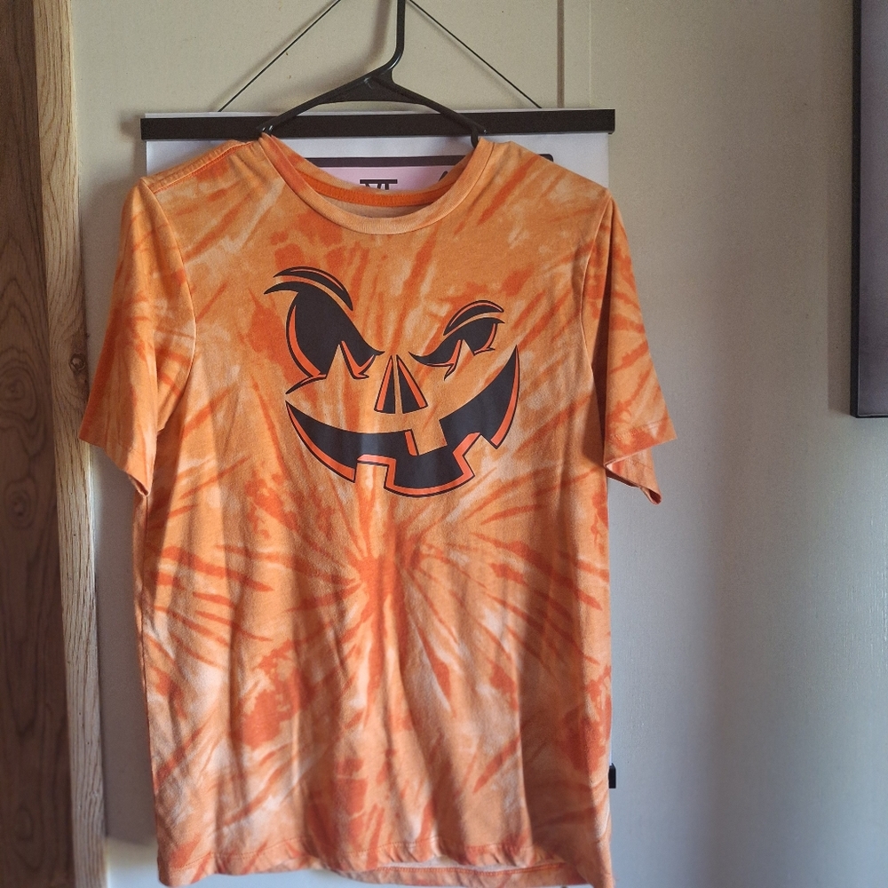 Boys Pumpkin Tie Dye Shirt
